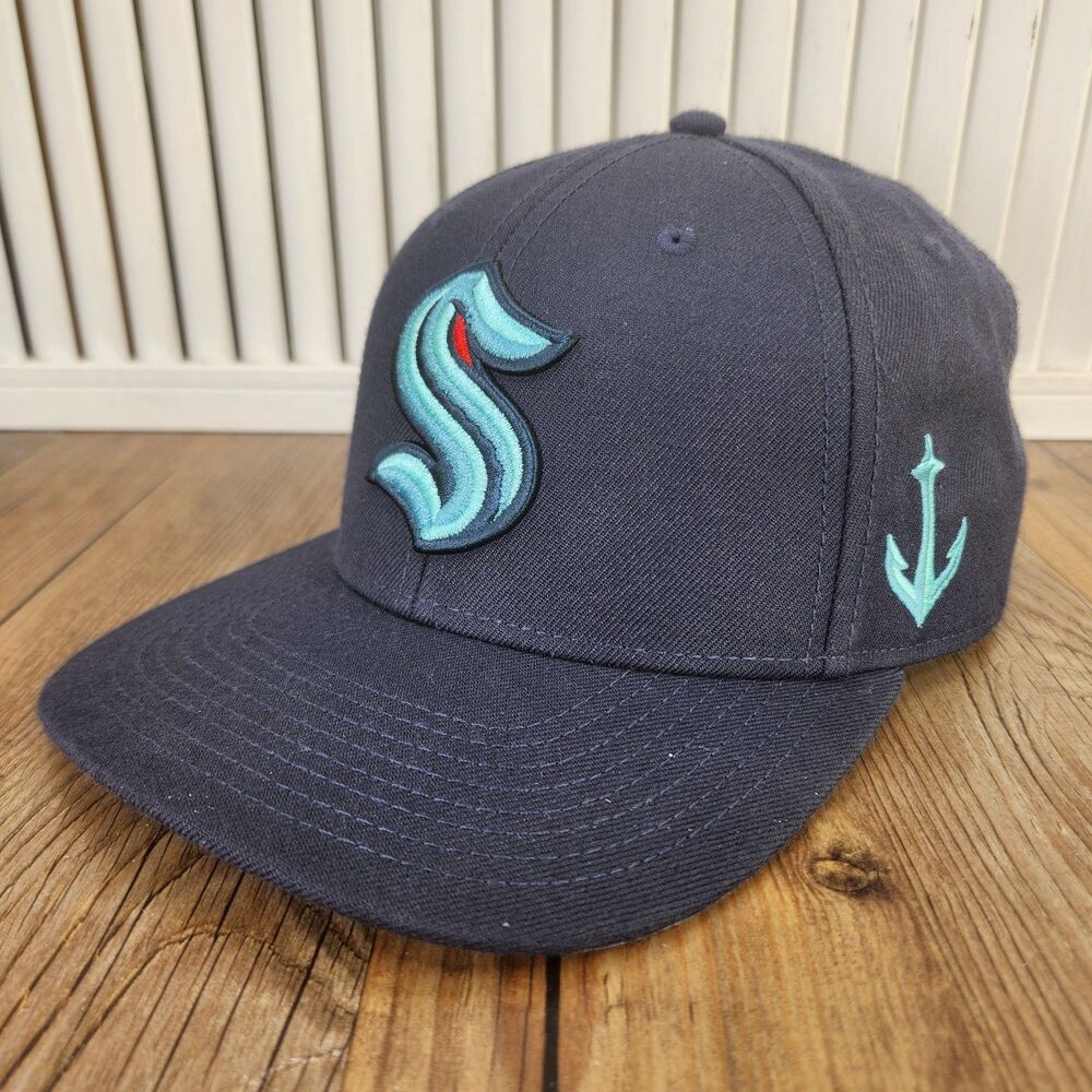American Needle Seattle Kraken 400 Series Snapback Hat Navy Blue NHL Team Cap
